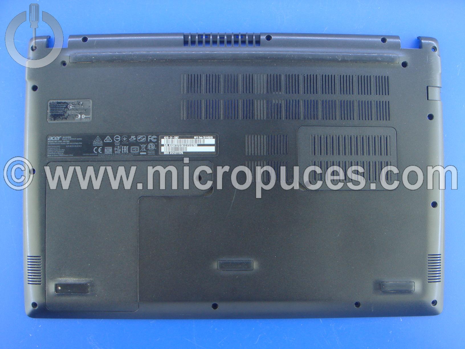 Plasturgie du dessous pour Acer A315-31