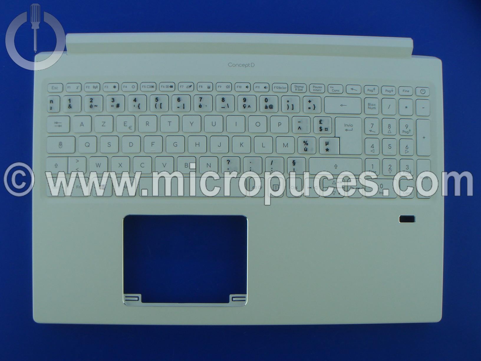 Clavier + plasturgie blanc pour ACER ConceptD CN315-71 - vinyle