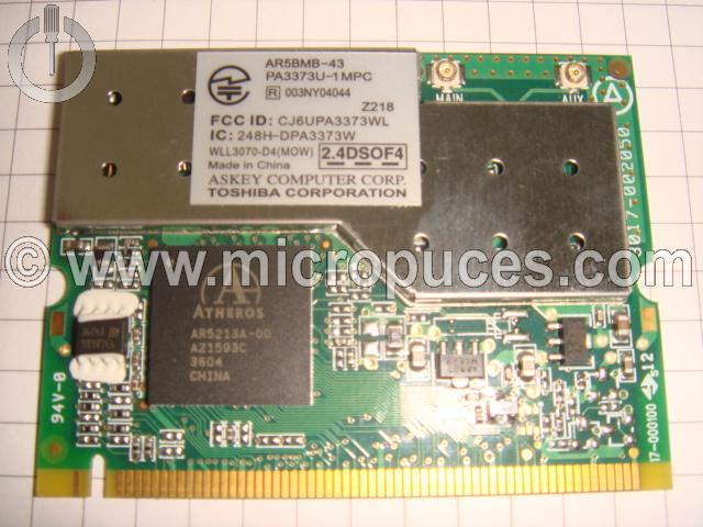 Carte WIFI miniPci ASKEY ATHEROS  AR5BMB5 pour TOSHIBA