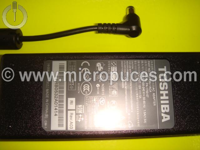 Chargeur Alimentation 15V 5A pour TOSHIBA