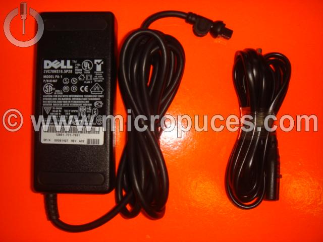 Chargeur Alimentation 18.5V 3.8A pour DELL PA-1