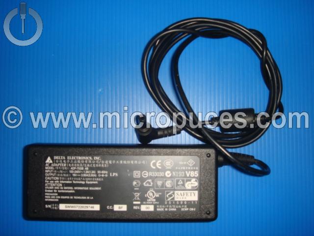 Chargeur Alimentation 19V 3.95A pour Packard Bell HP ou Toshiba