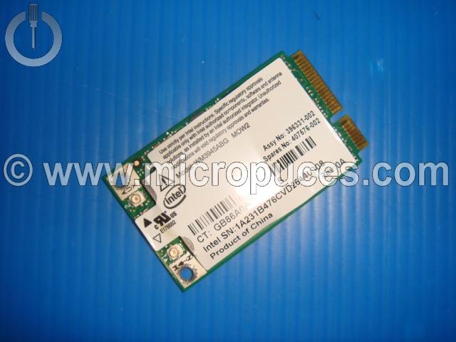 Carte WIFI PciExpress INTEL PROWireless WM3945ABG MOW2