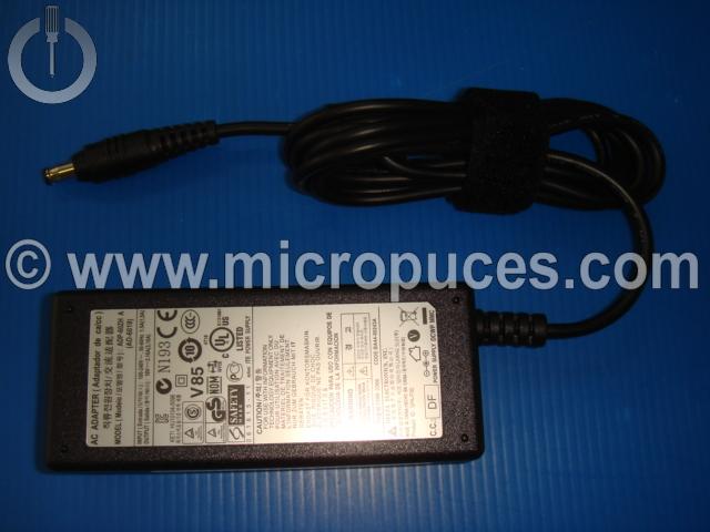 Chargeur Alimentation 19V 3.16 pour SAMSUNG