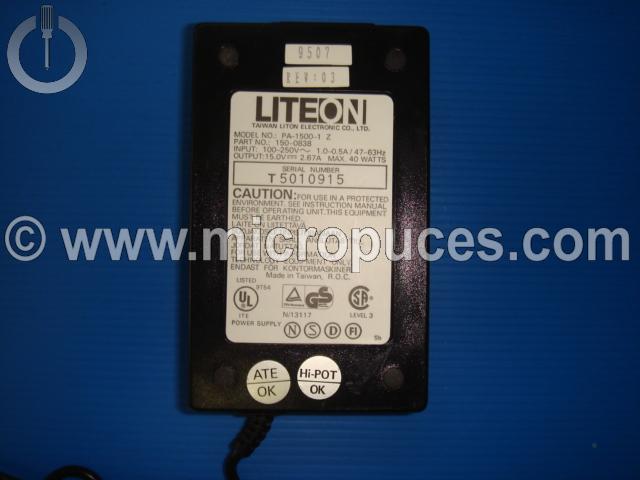 Chargeur Alimentation 15V 2.67A pour Compaq