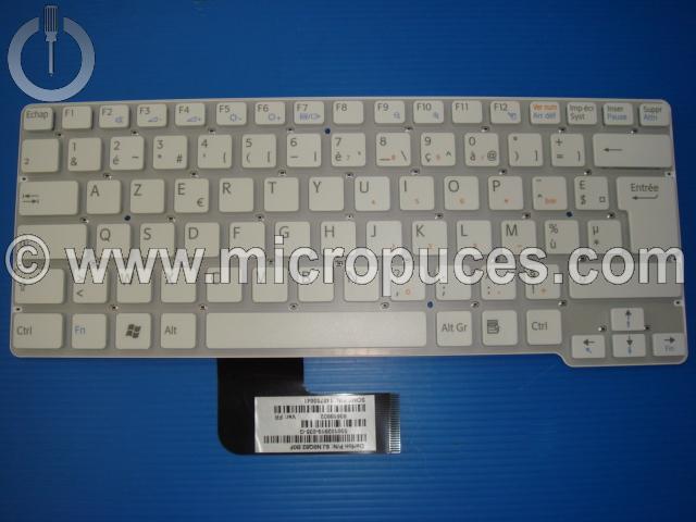 Clavier * NEUF * AZERTY pour SONY 1-487-556-41 pour VGN-CW blanc