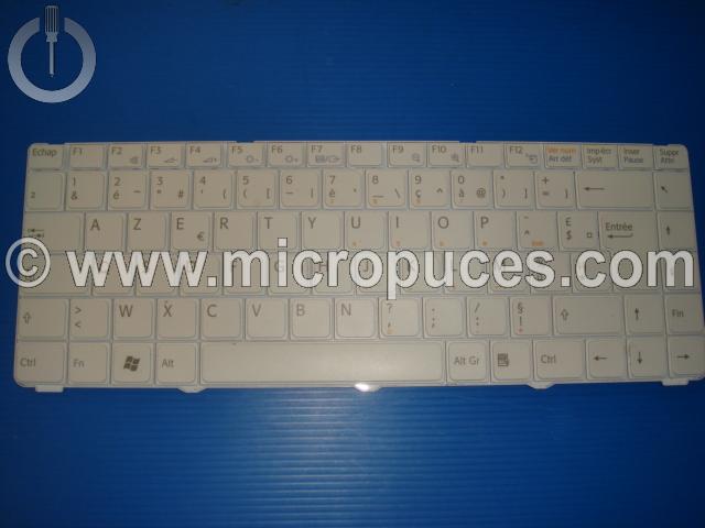 Clavier AZERTY blanc pour SONY VGN-NS Series