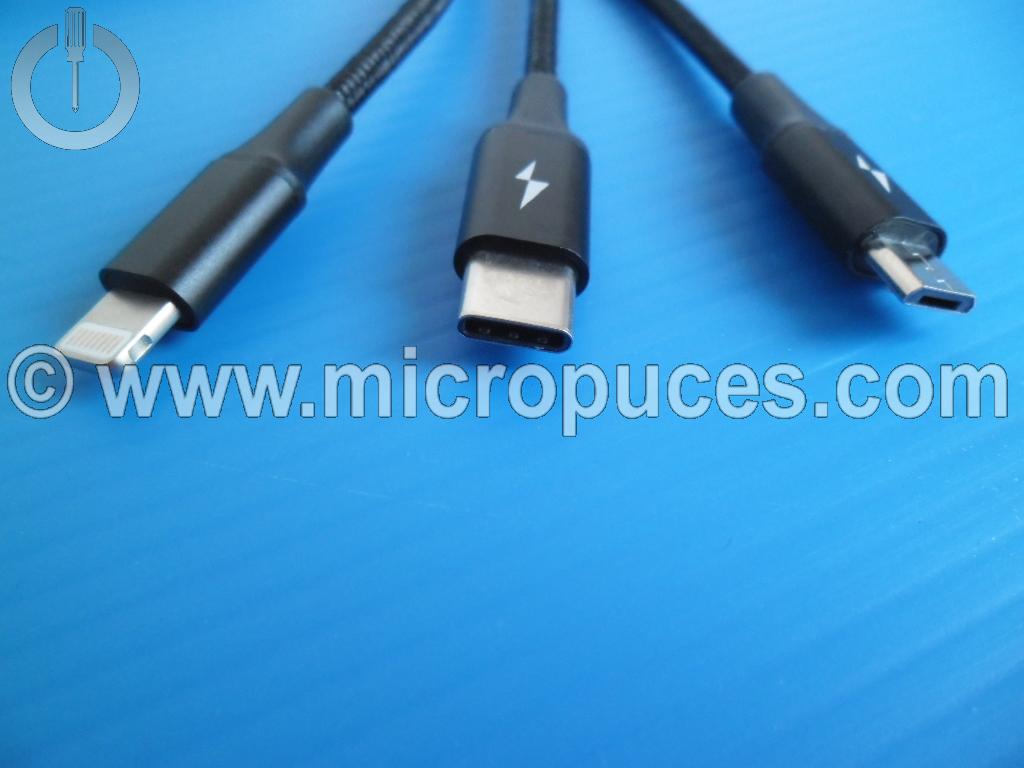 Cable usb multi embout - Cdiscount