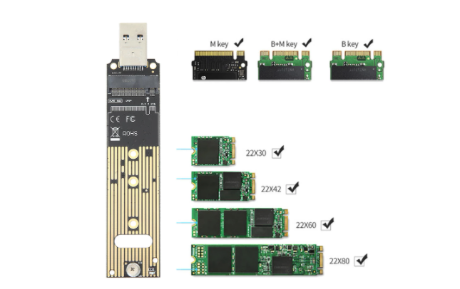 Adaptateur USB 3 pour disque dur M2 NVME